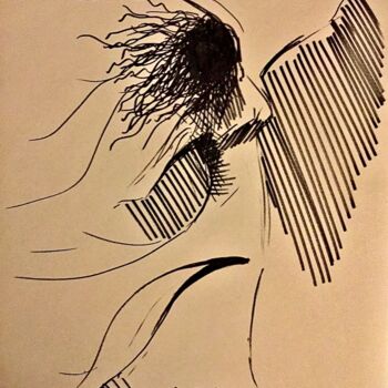 图画 标题为“Girl dancing” 由Hugo Silva, 原创艺术品, 标记