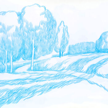 제목이 "307 (Blue Shadows)"인 그림 Anton Karbouski로, 원작, 장편