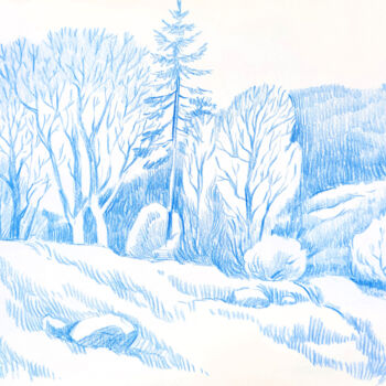 Σχέδιο με τίτλο "311 (Before Winter)" από Anton Karbouski, Αυθεντικά έργα τέχνης, Κοντέ