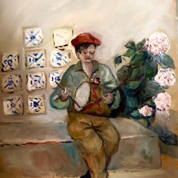 Pintura titulada "El tambor" por Mónica Caruncho Fontela, Obra de arte original, Oleo