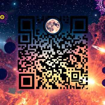 数字艺术 标题为“space qr code 2” 由Modane, 原创艺术品, AI生成的图像