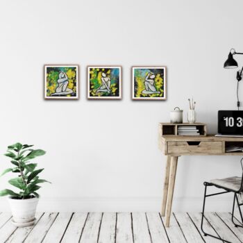 Painting titled "Silent Reflections…" by Diana Dimova - Traxi, Original Artwork, Acrylic
