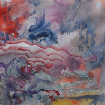 Schilderij getiteld "zen" door Geneviève Durantou, Origineel Kunstwerk, Aquarel