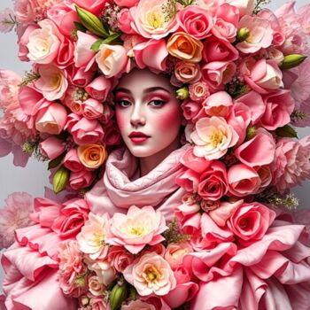 数字艺术 标题为“More Rose...” 由Valérie Colace, 原创艺术品, AI生成的图像