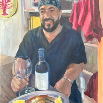 绘画 标题为“The Chef’s Delight” 由Ilsy Khaff, 原创艺术品, 油 安装在木质担架架上