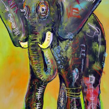 Painting titled "DARKFRIEND" by Detlev Eilhardt, Original Artwork, Acrylic
