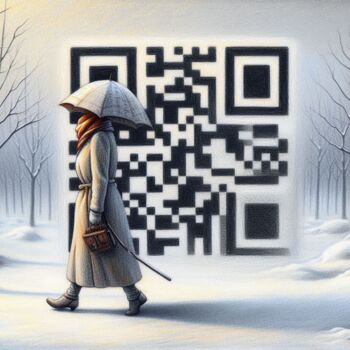제목이 "qr code: winter 2"인 디지털 아트 Modane로, 원작, AI 생성 이미지