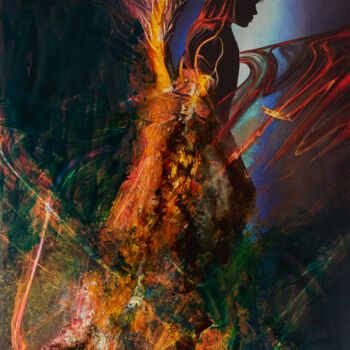 Digital Arts titled "Servitude" by Françoise Dugourd-Caput, Original Artwork, Digital Painting Mounted on Aluminium