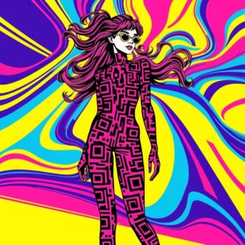 Digital Arts titled "Psyché- qr code" by Modane, Original Artwork, AI generated image