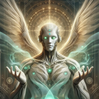 数字艺术 标题为“Cybernetic Archange…” 由Alberto Capitani, 原创艺术品, AI生成的图像