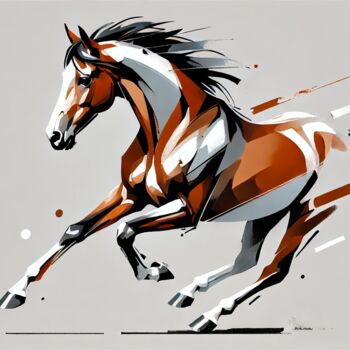 Digitale Kunst mit dem Titel "Gallop" von Cultureblitz, Original-Kunstwerk, Digitale Malerei