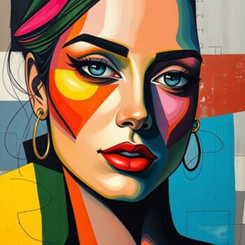 Digital Arts με τίτλο "Figuracubik" από Modane, Αυθεντικά έργα τέχνης, Εικόνα που δημιουργήθηκε με AI