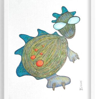 Tekening getiteld "Life Form V" door Ewa Dura, Origineel Kunstwerk, Marker