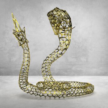 「Rattlesnake Large」というタイトルの彫刻 Sebastian Novakyによって, オリジナルのアートワーク, ステンレス鋼