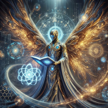 数字艺术 标题为“Cybernetic Archange…” 由Alberto Capitani, 原创艺术品, AI生成的图像