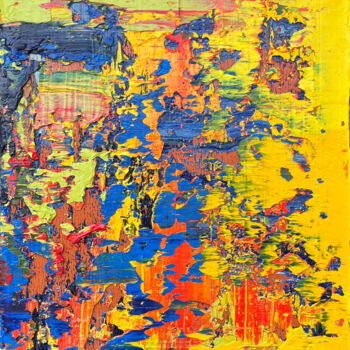 Painting titled "Fire and ice: the l…" by Svitlana Andriichenko, Original Artwork, Oil Mounted on Wood Panel