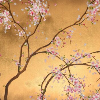 Pittura intitolato ""Un Printemps en Fr…" da Sophie Duplain, Opera d'arte originale, Acrilico Montato su Telaio per barella…