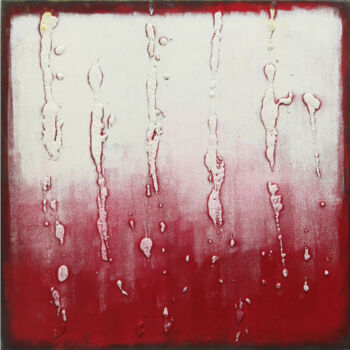 Painting titled "3 reds" by Ronald Hunter, Original Artwork, Acrylic Mounted on Wood Stretcher frame