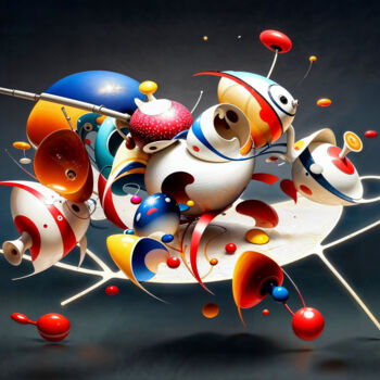 Digital Arts με τίτλο "Micmac sur palette" από Gilles Lair, Αυθεντικά έργα τέχνης, Ψηφιακή ζωγραφική