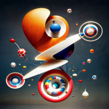 Digital Arts titled "Connexion Intime" by Gilles Lair, Original Artwork, Digital Painting