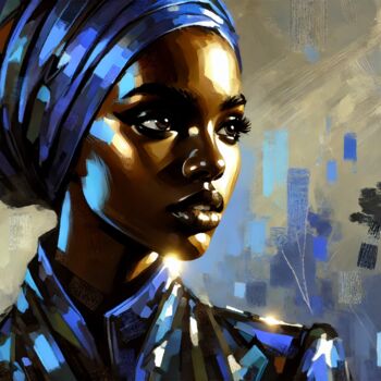 Digitale Kunst mit dem Titel "Hadassah" von Cultureblitz, Original-Kunstwerk, KI-generiertes Bild