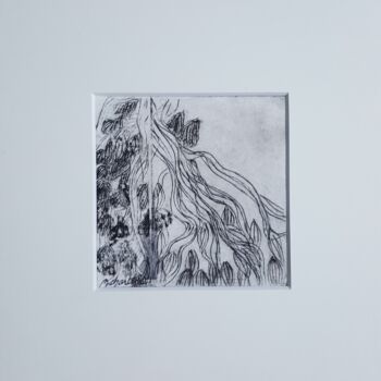 Estampas & grabados titulada "REPOS DANS LE JARDIN" por Mchartrie, Obra de arte original, Grabado