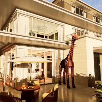 雕塑 标题为“the Giraffe” 由Sebastian Novaky, 原创艺术品, 金属