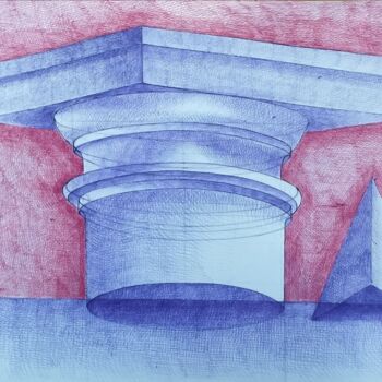 图画 标题为“architectural detail” 由Yurii Kril, 原创艺术品, 圆珠笔