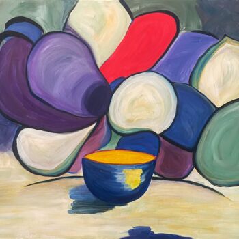 Painting titled "Silence and Motion,…" by Anna Musa, Original Artwork, Acrylic Mounted on Wood Stretcher frame