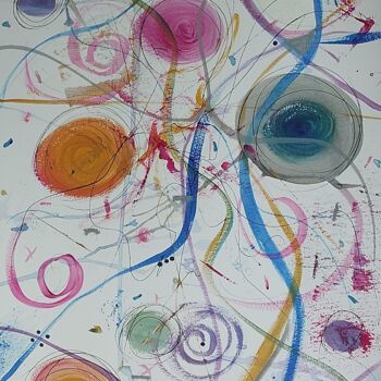 Painting titled "Spirale" by Christelle Moreau, Original Artwork, Acrylic