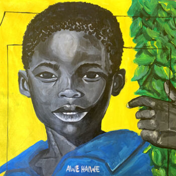 Painting titled "Child 3" by Awe Haiwe, Original Artwork, Acrylic