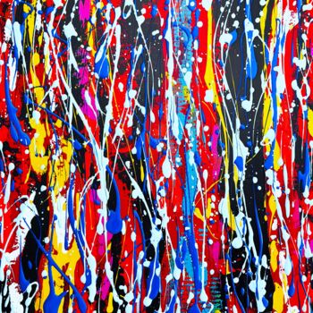 Painting titled "Viva la fiesta" by Artstudio29, Original Artwork, Acrylic Mounted on Wood Stretcher frame