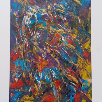 Painting titled "Dream time" by Igor Kotnik, Original Artwork, Acrylic Mounted on Cardboard