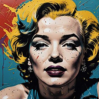 Digital Arts με τίτλο "Ma Marilyn" από Modane, Αυθεντικά έργα τέχνης, Εικόνα που δημιουργήθηκε με AI