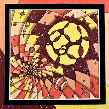 Drawing titled "(81) - union cosmiq…" by Vincent Gibert, Original Artwork, Marker