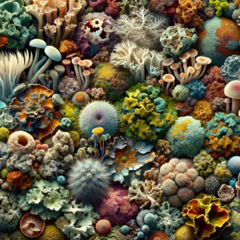 Digital Arts titled "Atlas of Lichens II…" by Alberto Capitani, Original Artwork, AI generated image