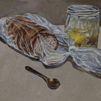 Peinture intitulée "Sneck" par Oksana Sklym, Œuvre d'art originale, Huile Monté sur Châssis en bois