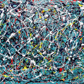 Painting titled "Tribute to Jackson…" by Artstudio29, Original Artwork, Acrylic Mounted on Wood Stretcher frame