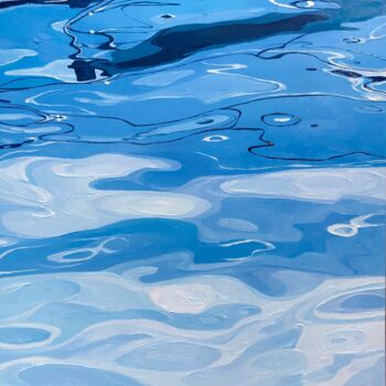 绘画 标题为“Silver shimmering” 由Ulyana Korol, 原创艺术品, 油 安装在木质担架架上