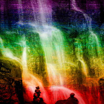 Photography titled "Water Fall Colors" by Frederic Bos, Original Artwork, Manipulated Photography