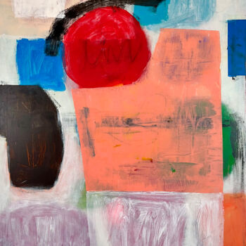 Painting titled "Joyful 2" by Joejene C. Santos, Original Artwork, Acrylic Mounted on Wood Stretcher frame