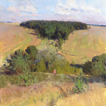 Картина под названием "At the end of summer" - Андрей Жилов, Подлинное произведение искусства, Масло Установлен на Деревянна…