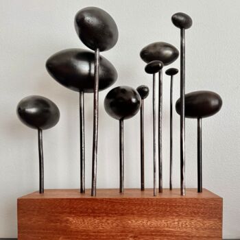 Sculpture intitulée "Système solaire" par Jean-Marc Gardeux, Œuvre d'art originale, Métaux