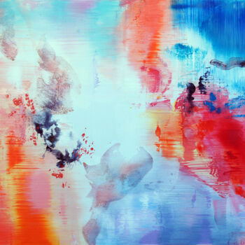「.abstract.........」というタイトルの絵画 Konstantin Grabowskiによって, オリジナルのアートワーク, オイル ウッドストレッチャーフレームにマウント