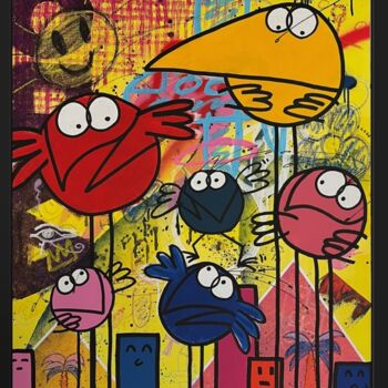 Peinture intitulée "EGYPTIAN VIBES" par Pierre Colmain, Œuvre d'art originale, Acrylique Monté sur Châssis en bois