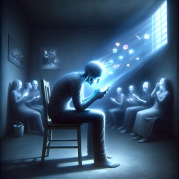 Digital Arts titled "Lost in the Glow" by Aashish Singh, Original Artwork, Digital Painting