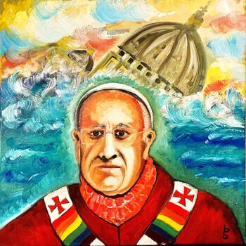 "DECLINO DELLA CRIST…" başlıklı Tablo Severino Braccialarghe tarafından, Orijinal sanat, Petrol Ahşap Sedye çerçevesi üzerin…