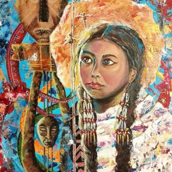 Peinture intitulée "Куойка (Идол)" par Natalia Russkih, Œuvre d'art originale, Acrylique Monté sur artwork_cat.