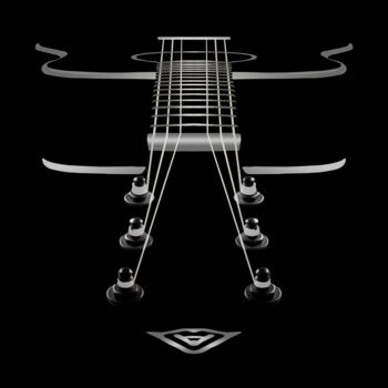 摄影 标题为“Abstract Guitar” 由Leonardo Bandinelli, 原创艺术品, 数码摄影 安装在铝上