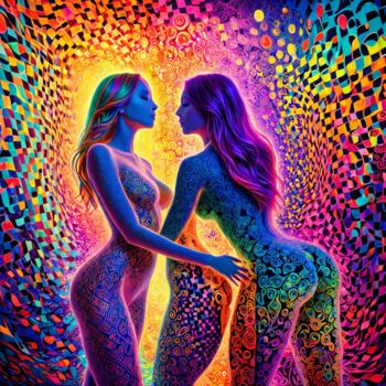 Digital Arts titled "numérical lesbos" by Modane, Original Artwork, AI generated image